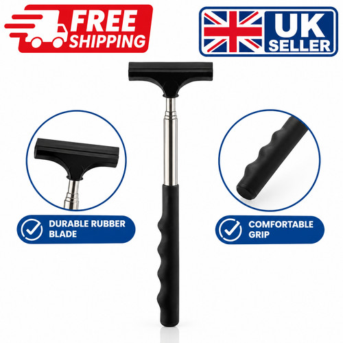 Telescopic car window squeegee - telescopic,